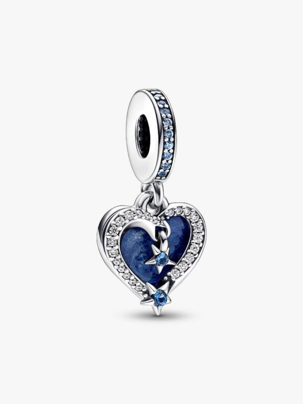 PandoraCelestial Shooting Star Heart Double Dangle Charm